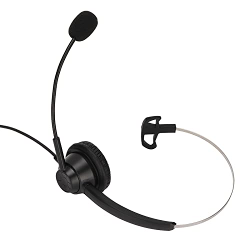 H360-3.5 Single Sided Business Headset, Monaural Telephone Headset with Noise Reduction Microphone, Lightweight Comfortable Call Center Headset for 3.5mm Jack Devices