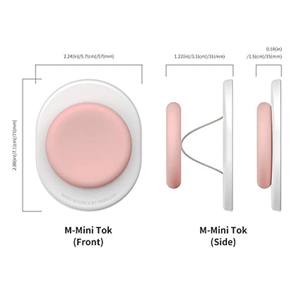 Sinjimoru Magnetic Phone Grip for MagSafe, Silicone Grip Stand, Pink - color: Pink