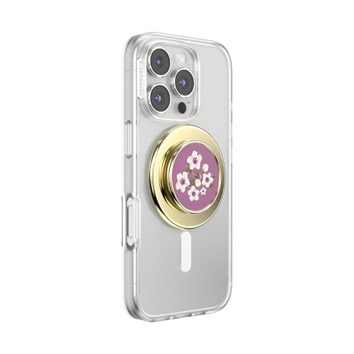PopSockets Phone Grip for MagSafe, Magnetic Holder- Floral Mauve - color: Floral Mauve, style: MagSafe
