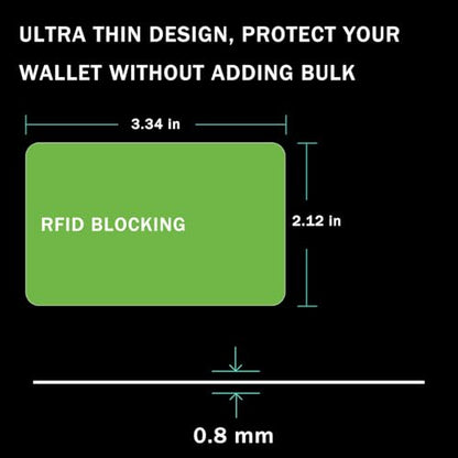 RFID Blocking Card - 3 Pack, Contactless NFC Credit Card ID Protection Safe Bank Card Passport Entire Wallet Purse Shield Protector Blocker Guard (Pack of 3, Green) - color: Green/3 cards