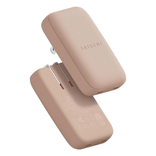 Satechi OntheGo 67W Wall Charger, GaN USB-C Fast Charging, Desert Rose - color: Desert Rose