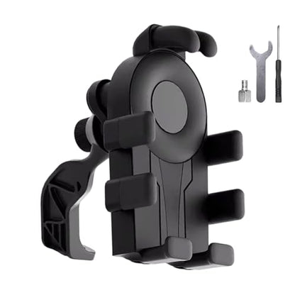 Motorcycle Phone Holder with Vibrations Dampener Nonslip Mount Handlebar Cellphone Mount - color: Black rear view mirr