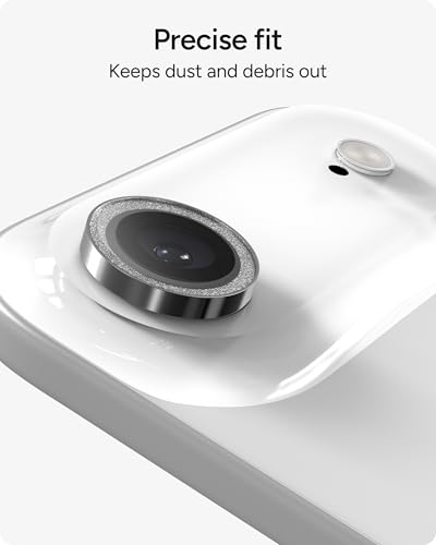 ZAGG iPhone Camera Lens Protector for iPhone Air - Silver Glitter, Camera Ring, Maximum Impact & Scratch Protection, Anti-Reflective Technology, Smudge-Resistant, Precise Fit, Glass Elite - color: Silver Glitter