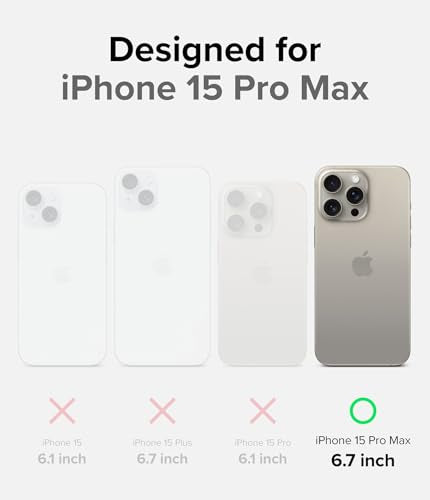 Ringke Onyx for iPhone 15 Pro Max Case, [Compatible with MagSafe] Oil & Dirt Resistant, Individual Lens Covers for Cameras, Non-Slip Enhanced Grip Lightweight Cover - Magnetic Black | Compatible with MagSafe, Anti-Fingerprint, Slim & Lightweight, Full-Cov