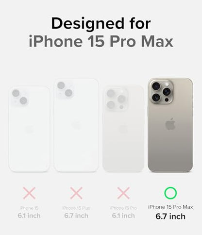 Ringke Onyx for iPhone 15 Pro Max Case, [Compatible with MagSafe] Oil & Dirt Resistant, Individual Lens Covers for Cameras, Non-Slip Enhanced Grip Lightweight Cover - Magnetic Black | Compatible with MagSafe, Anti-Fingerprint, Slim & Lightweight, Full-Cov
