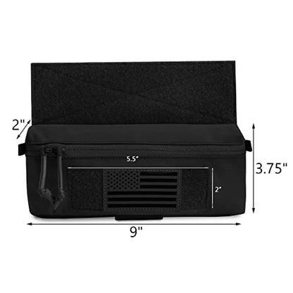 PETAC GEAR Tactical Mini Drop Pouch Fanny Pack Tool Pouch for Tactial Vest Chest Rig - color: Black