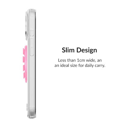 Velvet Caviar Suction Cup Phone Case Mount Compatible with MagSafe Devices Only - Magnetic Silicone Sticky Phone Grip Holder for iPhone Back of Phone - Mirror Gripper (Pink Heart) - color: Pink Heart