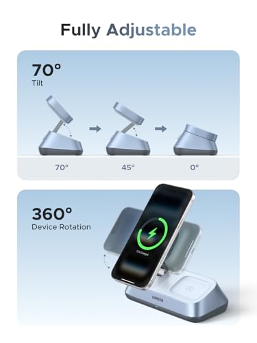 UGREEN MagFlow Qi2.2 25W 3-in-1 MagSafe Compatible Fast Charging Station