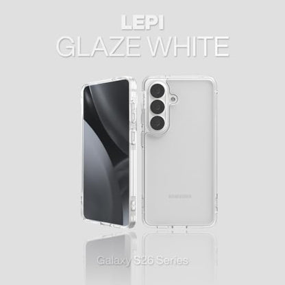 PLES | LEPI Air Layer, Compatible with Galaxy S26 Plus, Clear, Military Grade Shockproof, Anti-Yellowing, Anti-Scratch - color: Glaze White, size: S26 Plus