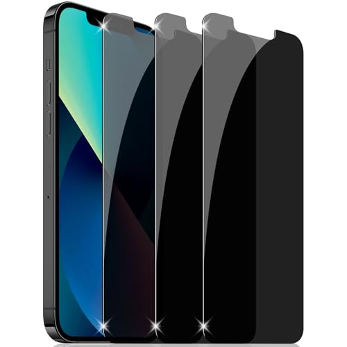 YMHML 3 Pack Privacy Screen Protector for iPhone 16e/14/13/13 Pro - size: iPhone 14/13/13 Pro/16e-6.1 Inch
