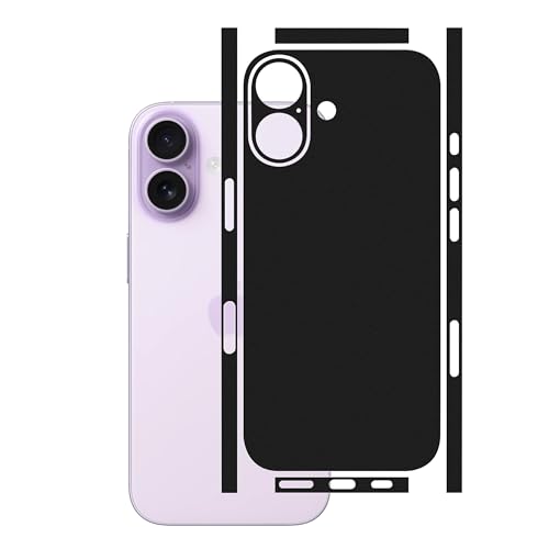 [2 Pack Back Screen Protector for iPhone 17, Not Glass Hydrogel Protector Film Ultra-Thin Full Wrapped Edge Transparent (Matte Black) - color: Matte Black
