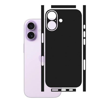 [2 Pack Back Screen Protector for iPhone 17, Not Glass Hydrogel Protector Film Ultra-Thin Full Wrapped Edge Transparent (Matte Black) - color: Matte Black