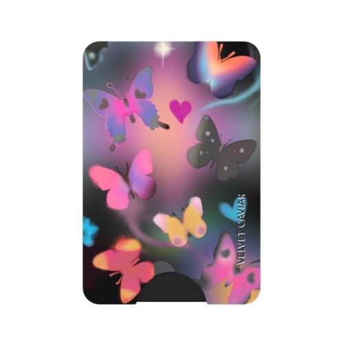 VELVET CAVIAR compatible with MagSafe Wallet - Magnetic Card Holder Wallet for iPhone 12/13/14/15 (Aurora Butterfly) - color: Aurora Butterfly