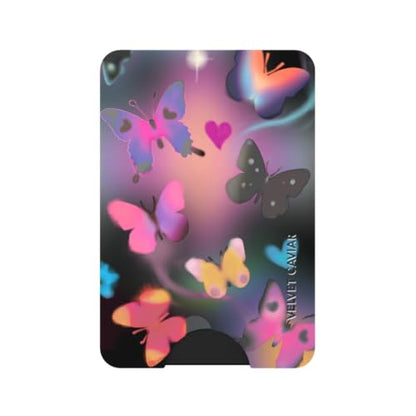 VELVET CAVIAR compatible with MagSafe Wallet - Magnetic Card Holder Wallet for iPhone 12/13/14/15 (Aurora Butterfly) - color: Aurora Butterfly