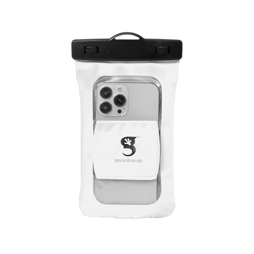 geckobrands Float Phone Dry Bag with Arm Band - Floating Watertight Dry Bag Phone Pouch, Fits Most iPhone and Samsung Galaxy Models White - color: White