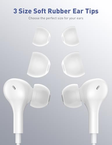 iMangoo Wired Earbuds 3.5mm Jack School Airplane Travel Headphones White - color: White