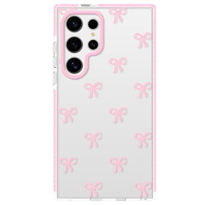 Dumkery Cute Phone Case for Samsung Galaxy S24 Ultra, Bow Aesthetic Pattern Cases, Soft Clear TPU Shockproof Bumper Cover for Girls Women - size: Samsung Galaxy S24 Ultra