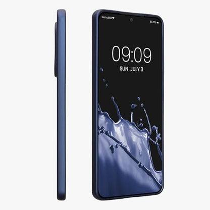 kwmobile Case Compatible with Samsung Galaxy S25 Edge Case - Soft Slim Metallic TPU Silicone Cover - Metallic Blue - color: metallic blue, size: Galaxy S25 Edge