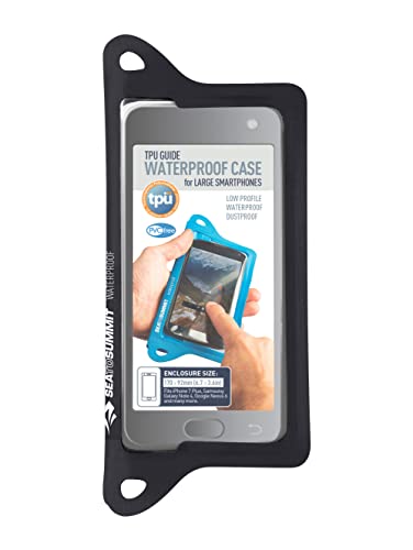 Sea to Summit Waterproof TPU Smartphone Case, Large (6.7 x 3.6 inches) | Touchscreen-compatible waterproof TPU smartphone case protects phones from water and dirt on the trail or river - size: Large (6.7 x 3.6 inches)
