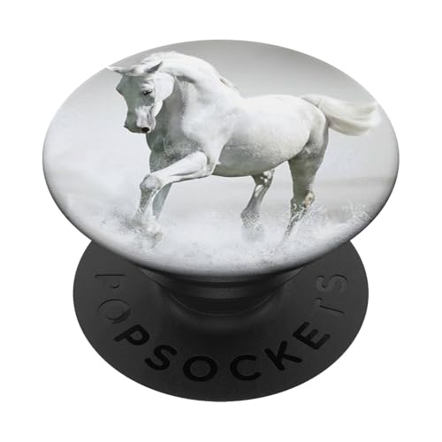 White Horse Pop Socket Grip Stand PopSockets Adhesive PopGrip - style: Adhesive PopGrip