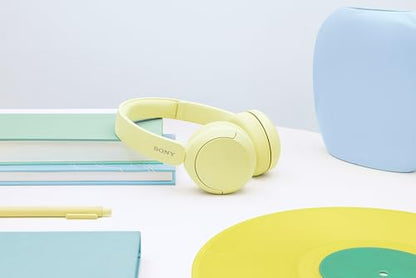 Sony WH-CH520 Wireless On-Ear Bluetooth Headphones with Mic, Butter Yellow - color: Yellow