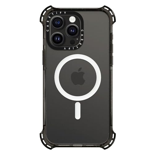 CASETiFY for iPhone 15 Pro Max Case - Bounce Compatible with MagSafe | Shockproof | 21.3 ft. 6x Military Grade Drop Protection | Black - color: Clear Black, size: Iphone 15 Pro Max (6.7")
