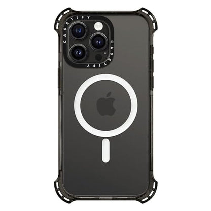 CASETiFY for iPhone 15 Pro Max Case - Bounce Compatible with MagSafe | Shockproof | 21.3 ft. 6x Military Grade Drop Protection | Black - color: Clear Black, size: Iphone 15 Pro Max (6.7")
