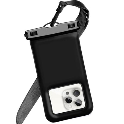 Floatable Waterproof Phone Pouch/Case with Crossbody Lanyard for iPhone 17 series 16 Pro Max/15 Pro/14/13/12, IP68 Cellphone Dry Bag Beach Cruise Ship Essentials, 1 Pack-Black-7″ - color: B4-Black