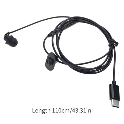 1-Pack USB Type C Single Ear Headset with Noise Reducing Microphone Call Center Headphone for Computer PC Office Communication