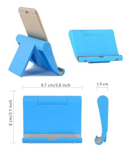 4 Pack Adjustable Desktop Cell Phone Stand for Phones & Tablets - color: Purple+Pink+Blue+Green