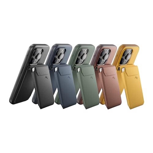Peak Design Mobile Stand Wallet, Charcoal, Slim Profile, On-Demand Stand, Weatherproof Nylon Fabric, Connects to Mobile Cases, MagSafe Compatible, for iPhone, Samsung and Google Phones - color: Charcoal