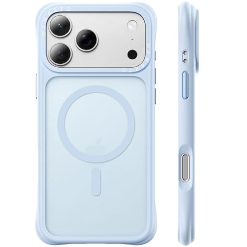 ORNARTO Magnetic for iPhone 17 Pro Max Case, Translucent Matte, Baby Blue | 20FT Military-Grade Drop Protection, Compatible with MagSafe, Slim & Lightweight, AirBuffer Corners, Gecko-Grip Interior - color: Baby Blue