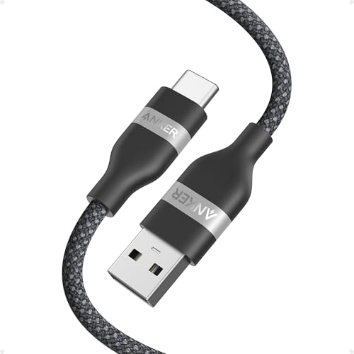 Anker Nano USB A to USB C Cable, CarPlay USB to USB C Cable - color: Black, size: 3ft
