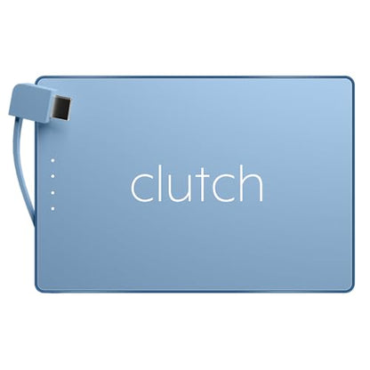 Clutch - Pro USB-C Portable Charger - Compatible with iPhone 15, 16, 17 & Android Devices - Power Bank Magnetic Battery - TSA Travel Approved - USB Rechargeable - Built-in Cable - 5000 mAh - 3.7oz - color: Baby Blue