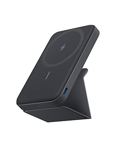 Anker 622 Magnetic Power Bank, 5,000mAh Foldable Wireless Portable Charger - color: Interstellar Gray, size: 4.13 x 2.64 x 0.51 inches