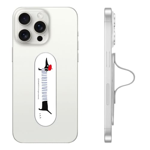 Momostick Premium Flatstick Collection, Slim Phone Grip and Stand, Adjustable Finger Loop Holder for All Smartphones, Universal and Pocket-Friendly Selfie Stand - color: Doxie