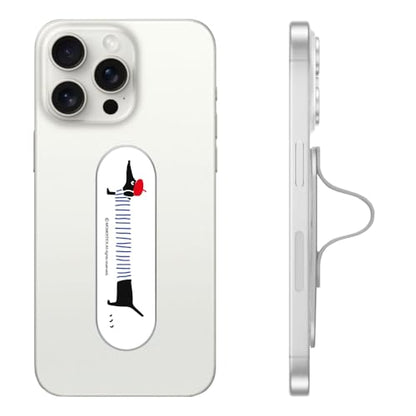 Momostick Premium Flatstick Collection, Slim Phone Grip and Stand, Adjustable Finger Loop Holder for All Smartphones, Universal and Pocket-Friendly Selfie Stand - color: Doxie