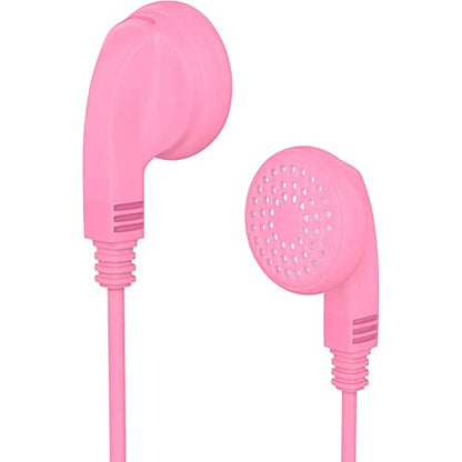 Maeline Bulk Earphones with 3.5 mm Headphone Plug - 20 Pack - Pink - color: Pink, size: 20 Pack