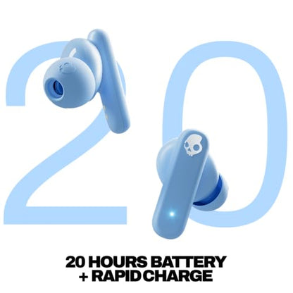 Skullcandy Smokin’ Buds Wireless Noise Isolating Earbuds - Preppy Blue - color: Preppy Blue