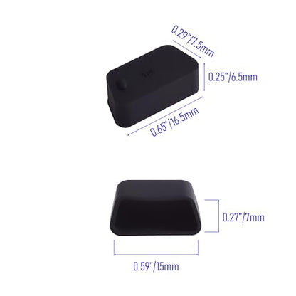 5 PCS VGA/DB9 Port Anti-dust Plugs, Silicone Covers Caps Stoppers, Port Protector for RS232, HDB15, DB9, 0.59 x 0.28 (LxW) - size: VGA/DB9/Black/5 PCS