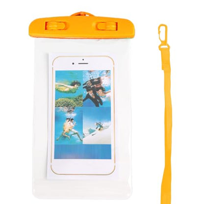 Waterproof Pouch for Phone Touchscreen Transparent Phone Bag | Water Play Cellphone Bag for Beach Cruise Vacation Running Camping Swimming Cycling Kayak Diving Travel - color: Orange