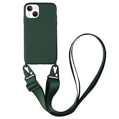 Compatible with iPhone 6/7/8/SE2/SE3,Crossbody Phone Case with Lanyard Cute Soft Silicone Case with Adjustable Shoulder Strap Shockproof Protector Compatible with Women Girls Dark Green - color: Dark Green, size: iPhone 6/7/8/SE2/SE3