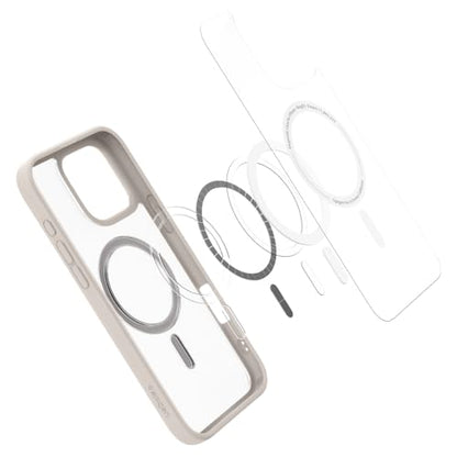 Spigen for iPhone 16 Pro Case, Ultra Hybrid MagFit [Anti-Yellowing] [Compatible with Magsafe] - Frost Natural Titanium - color: Frost Natural Titanium, size: iPhone 16 Pro