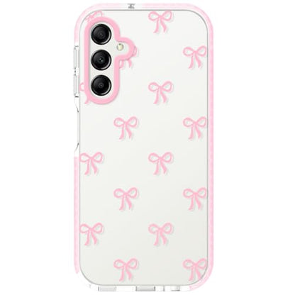 Dumkery Cute Phone Case for Samsung Galaxy A14 5G, Bow Aesthetic Pattern Galaxy A14 4G Cases, Soft Clear TPU Shockproof Bumper Cover for Girls Women, Pink - size: Samsung Galaxy A14