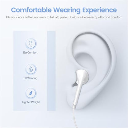 2 Pack USB C Headphones for iPhone 17 with Microphone & Remote Control