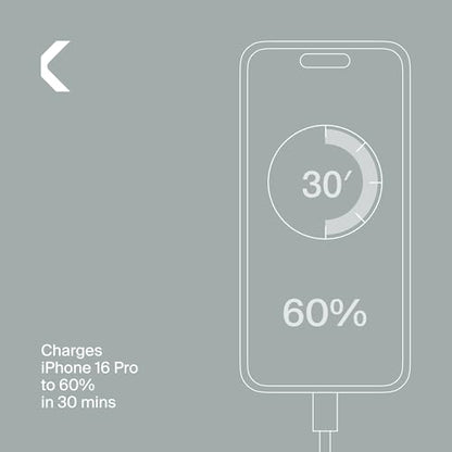 CLEMM Core USB-C Charger Block Power Adapter for iPhone 17/16/15/14/13/12/11/X, Galaxy S24 Ultra/S23 35W Max Output Fast Charging, Foldable, GaN, PPS, 3.0, 1 Port, Compact Sleek Design, Gray