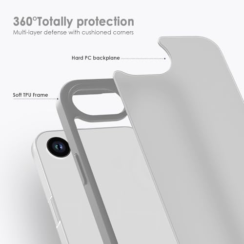 TENOC Phone Case Compatible with iPhone SE (2nd 2020 and 3rd 2022 Generation) & iPhone 7 & iPhone 8, Dark Gray Case Translucent Protective Bumper Matte Hard Back Cover for 4.7 Inch - color: Dark Gray, size: iPhone 7/8/SE