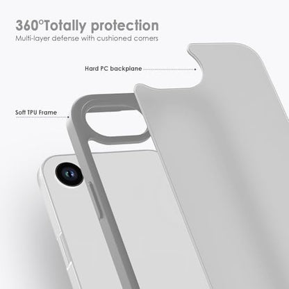TENOC Phone Case Compatible with iPhone SE (2nd 2020 and 3rd 2022 Generation) & iPhone 7 & iPhone 8, Dark Gray Case Translucent Protective Bumper Matte Hard Back Cover for 4.7 Inch - color: Dark Gray, size: iPhone 7/8/SE