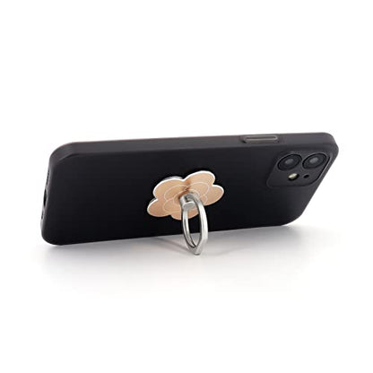 LaMignonne Cell Phone Ring Holder Flower Finger Ring Grip Stand 360° Rotation 180° Flip Universal Kickstand Compatible with All Smartphones (Golden) - color: Golden