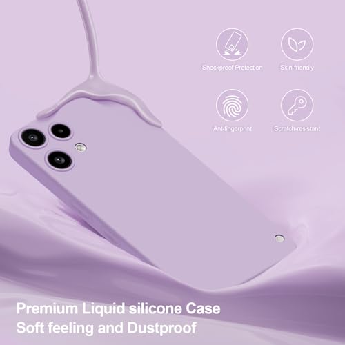 Silicone Case for Nothing Phone 3A Lite, Purple | Soft Silicone Silky Touch Easy Clean, Shockproof Slim Phone Cover, Upgraded Camera Protection, Anti-Scratch Microfiber Lining - color: Purple, size: Nothing Phone 3A Lite